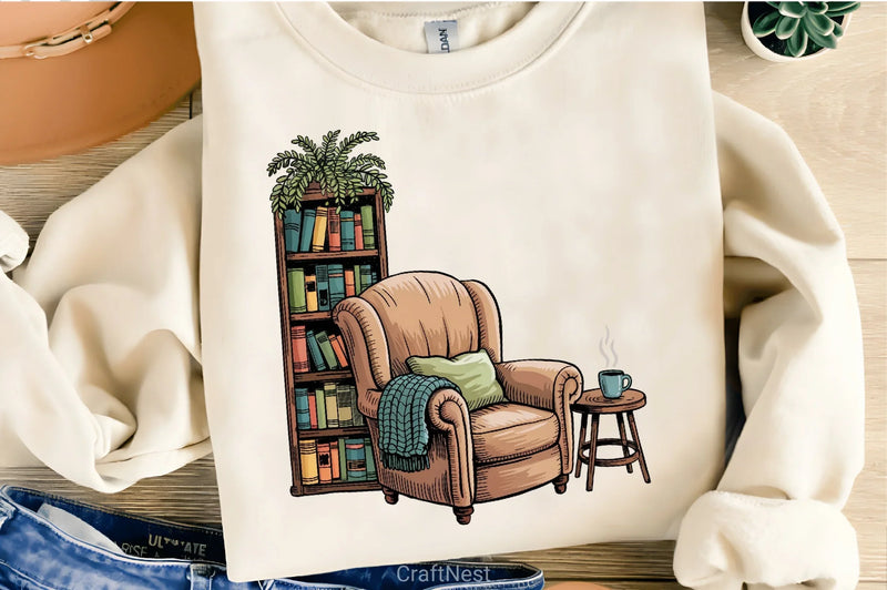 Bookworm's Nook Clipart Bundle - CraftNest - Digital Crafting and Art