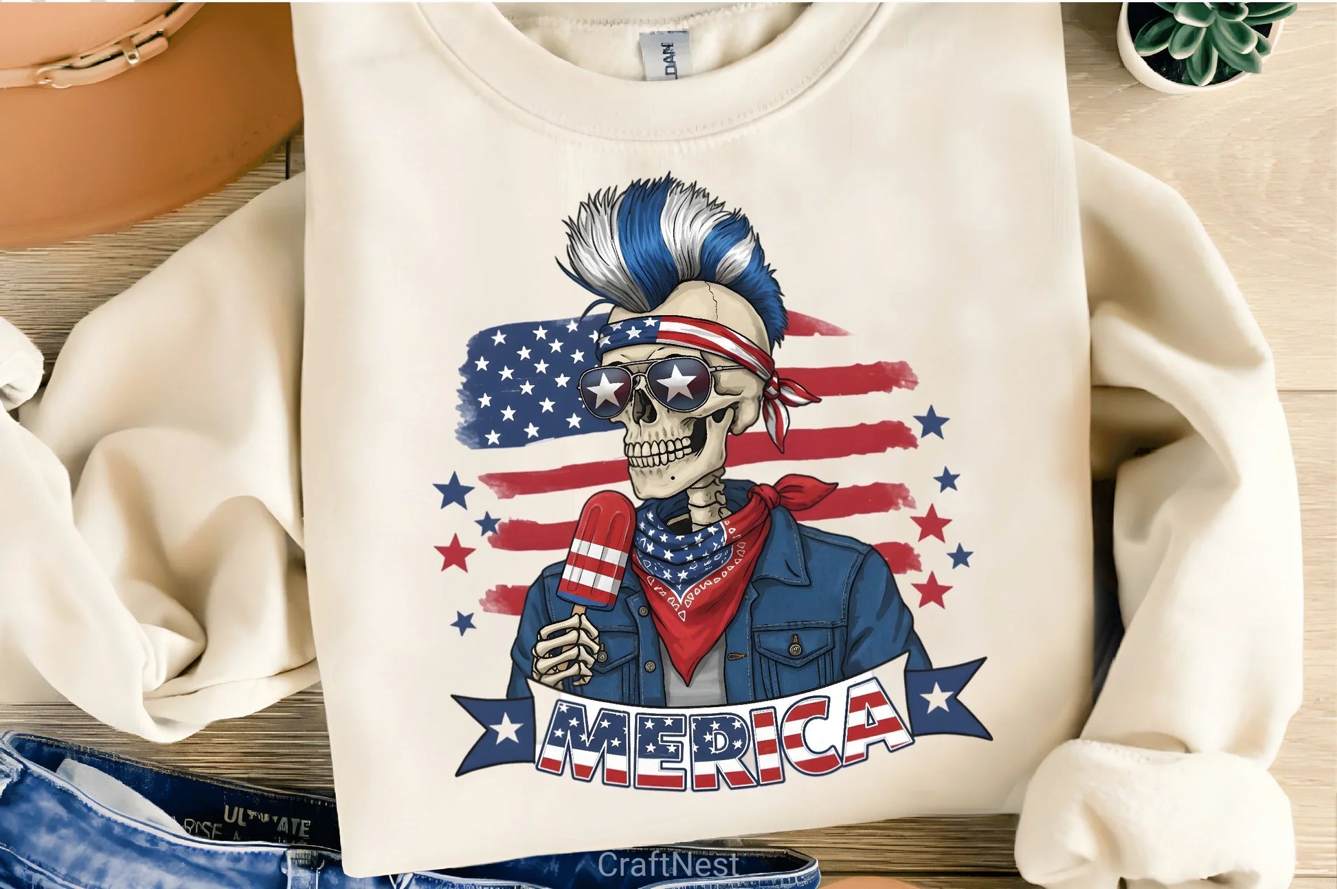 Fourth of July Skeleton Clipart Bundle - CraftNest - Digital Crafting and Art