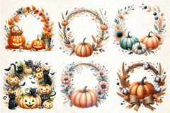 Pumpkin Wreath Clipart Bundle - CraftNest - Digital Crafting and Art
