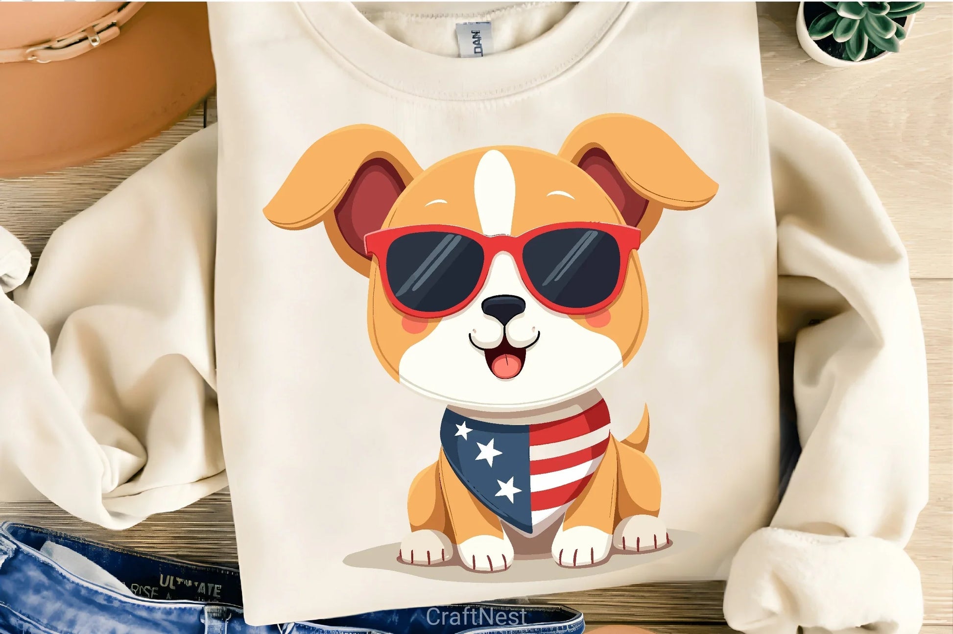Patriotic Puppy Clipart Bundle - CraftNest - Digital Crafting and Art