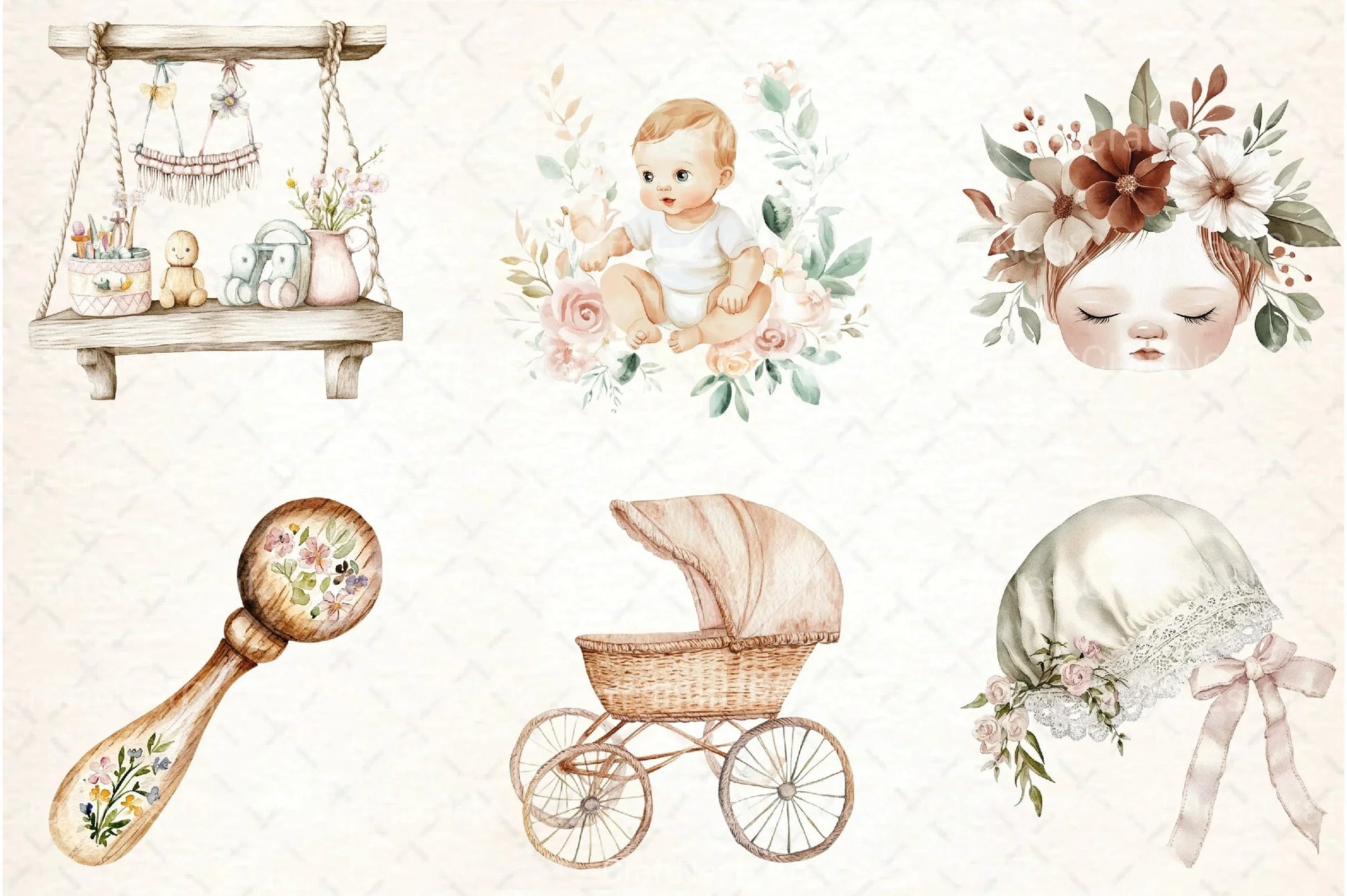 Baby Boho Clipart Bundle - CraftNest - Digital Crafting and Art