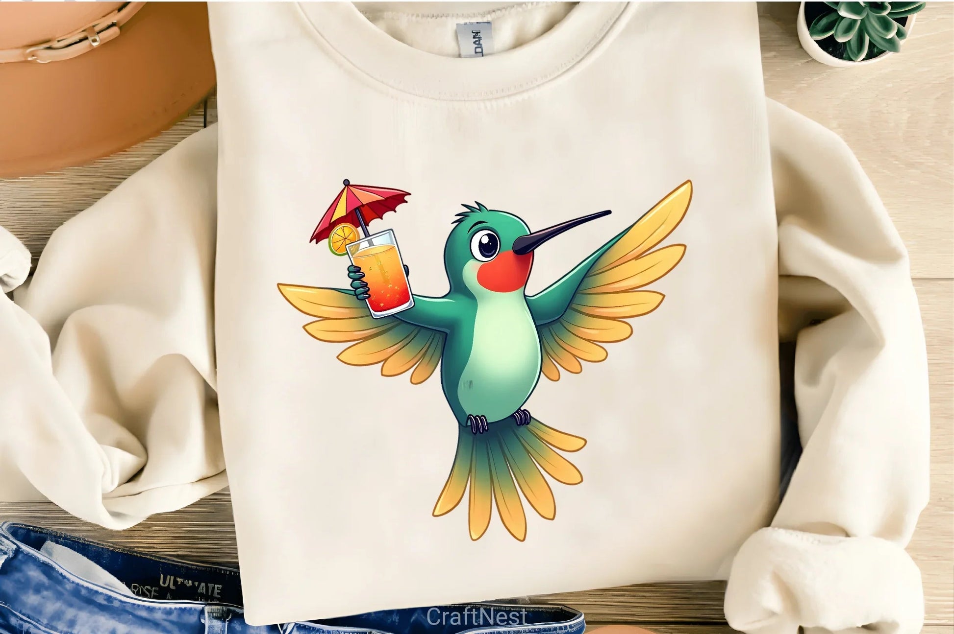 Cute Dabbing Hummingbird Clipart - CraftNest - Digital Crafting and Art