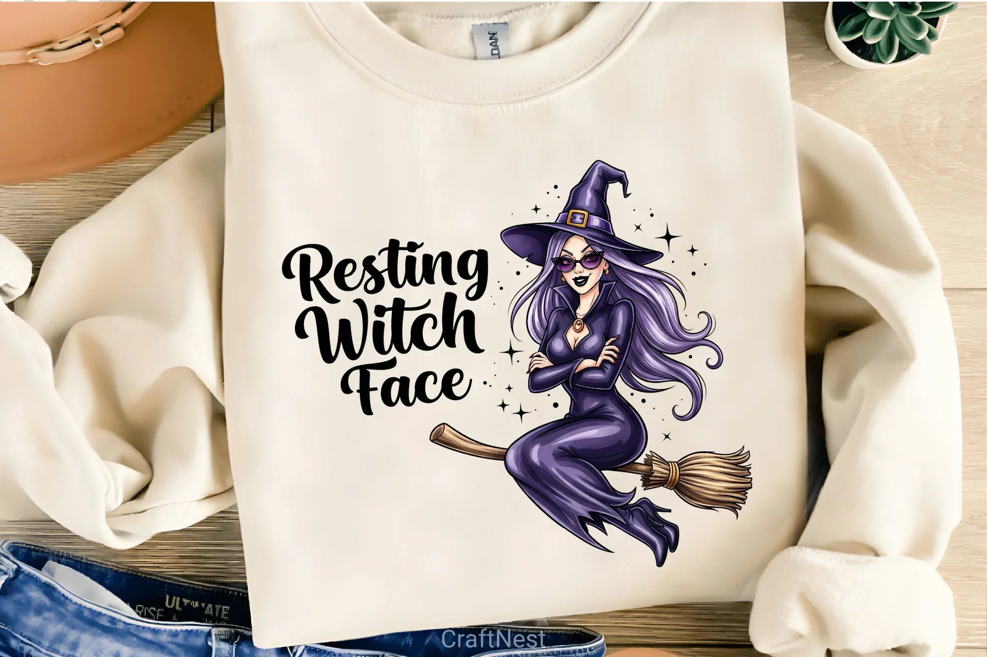 Resting Witch Face Clipart Bundle 2 - CraftNest - Digital Crafting and Art