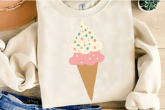 Two Scoops Ice Cream Cone Clipart Bundle - CraftNest - Digital Crafting and Art