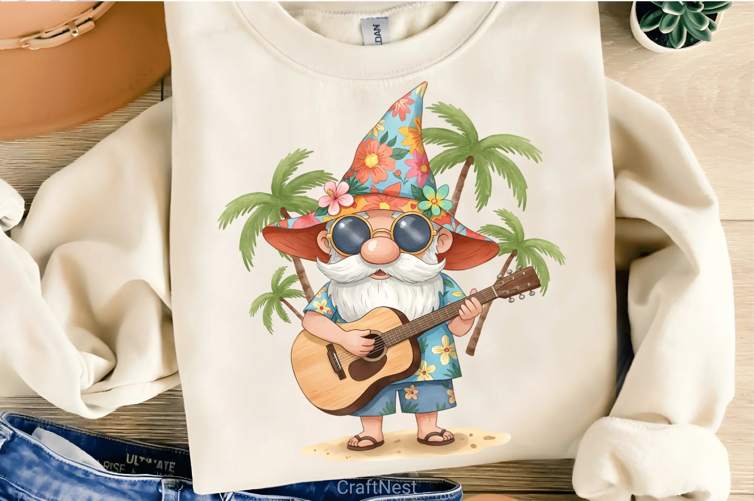Island Tunes Summer Gnome Clipart Bundle 2 - CraftNest - Digital Crafting and Art
