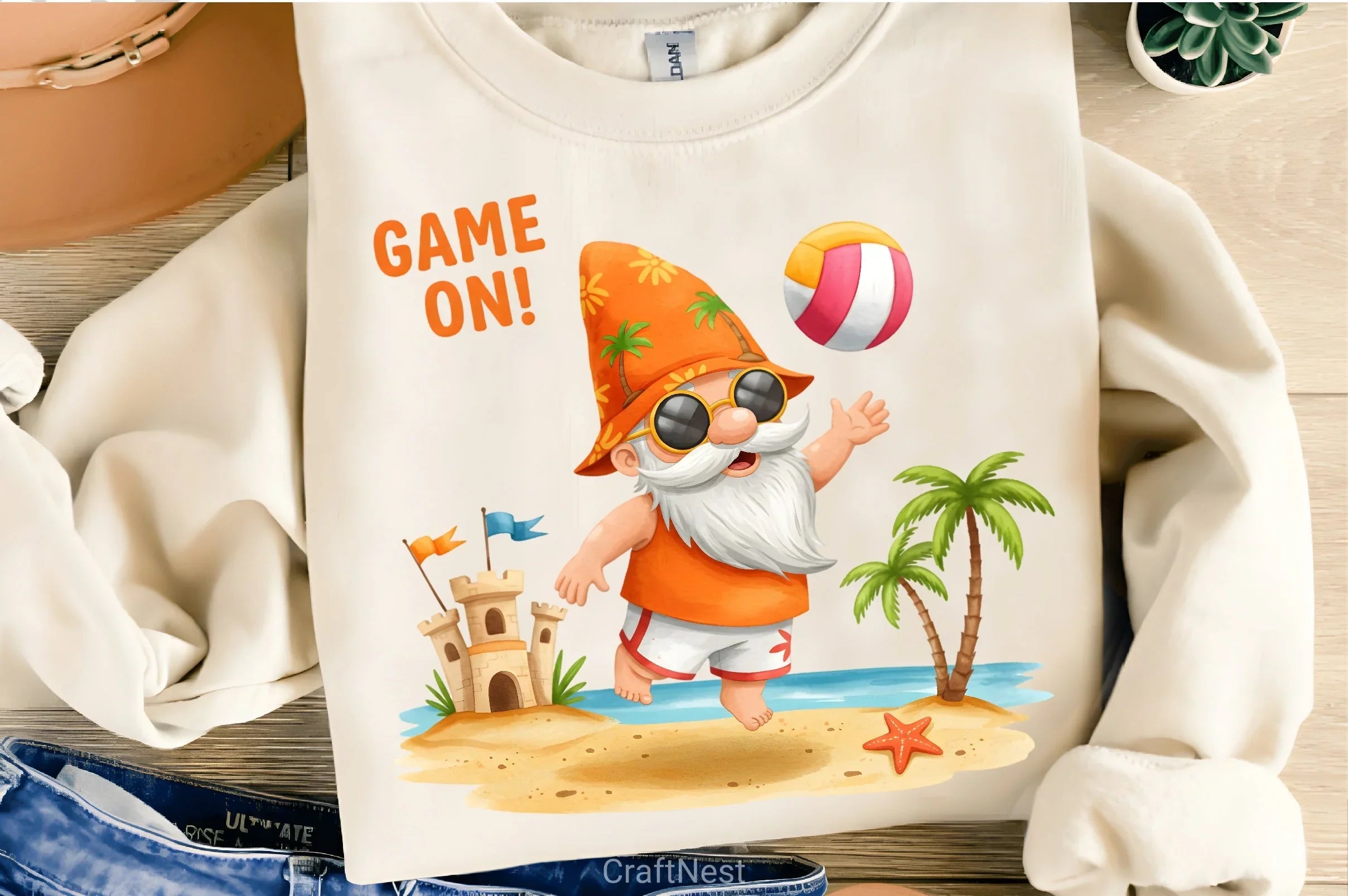 Game On! Summer Gnome Clipart Bundle - CraftNest - Digital Crafting and Art