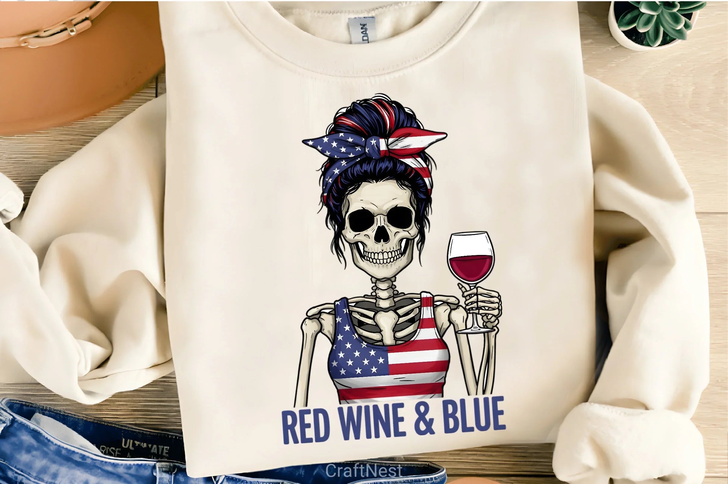 4th of July Wine & Blue Clipart Bundle 1 - CraftNest - Digital Crafting and Art