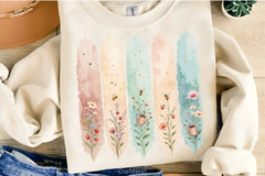 Seamless Pastel Garden Digital Paper - CraftNest - Digital Crafting and Art