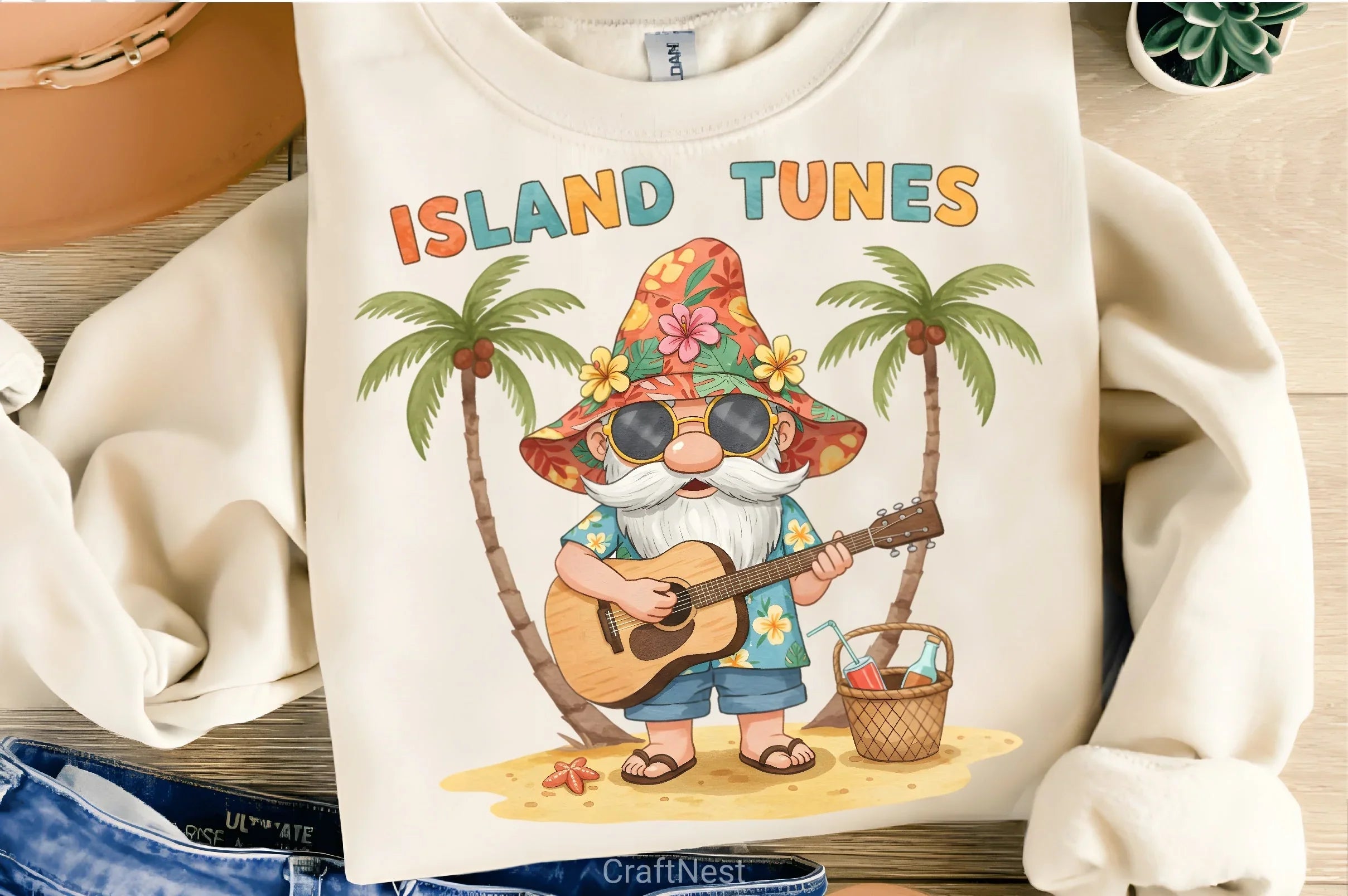 Island Tunes Summer Gnome Clipart Bundle - CraftNest - Digital Crafting and Art