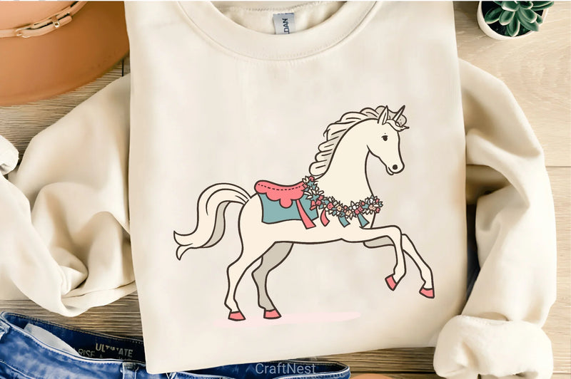 Elegant Carousel Horse Wedding Clipart Bundle - CraftNest - Digital Crafting and Art