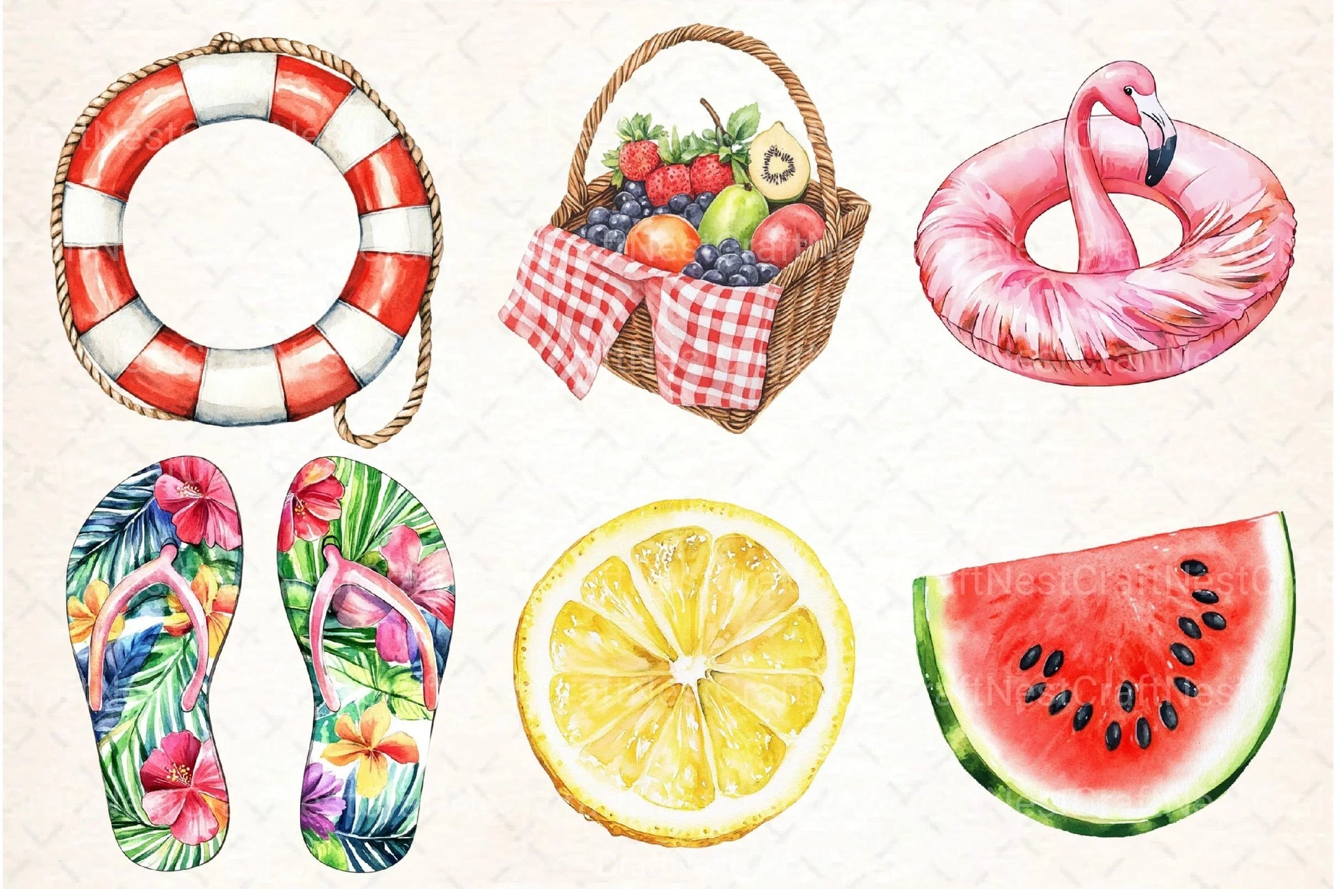 Happy Summer Clipart Bundle 6 - CraftNest - Digital Crafting and Art
