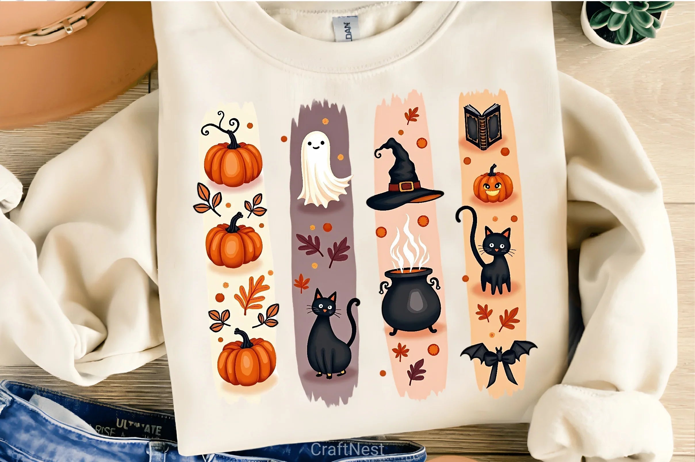 Halloween Brushstroke Collage Clipart Bundle - CraftNest - Digital Crafting and Art