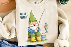 Gone Fishin' Summer Gnome Clipart Bundle - CraftNest - Digital Crafting and Art