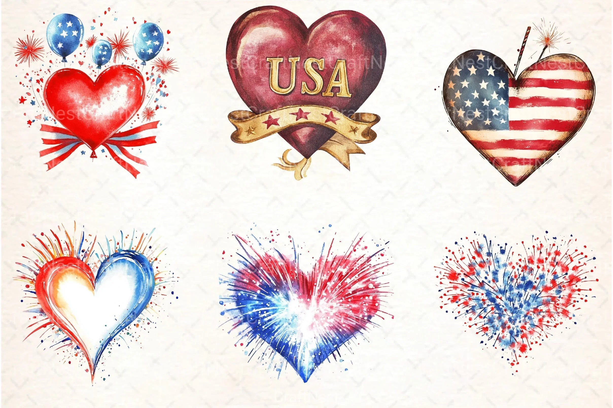 4th of July Clipart Bundle 20 - CraftNest - Digital Crafting and Art