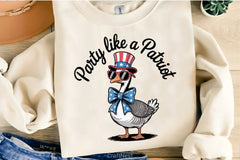Cartoon Goose Patriotic Outfit Clipart Bundle - CraftNest - Digital Crafting and Art