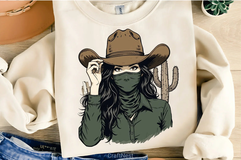 Cowgirl Woman Clipart Bundle - CraftNest - Digital Crafting and Art