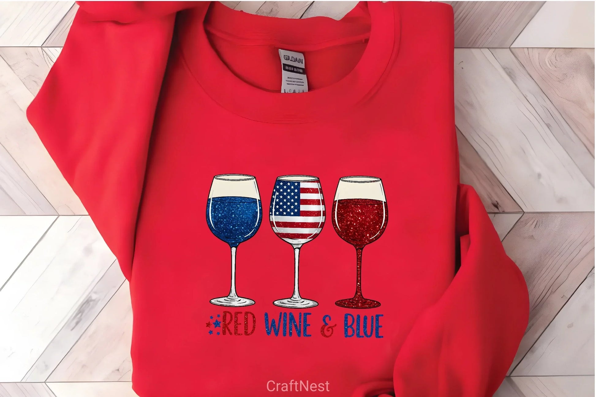 Red Wine & Blue 4th July Clipart Bundle - CraftNest - Digital Crafting and Art