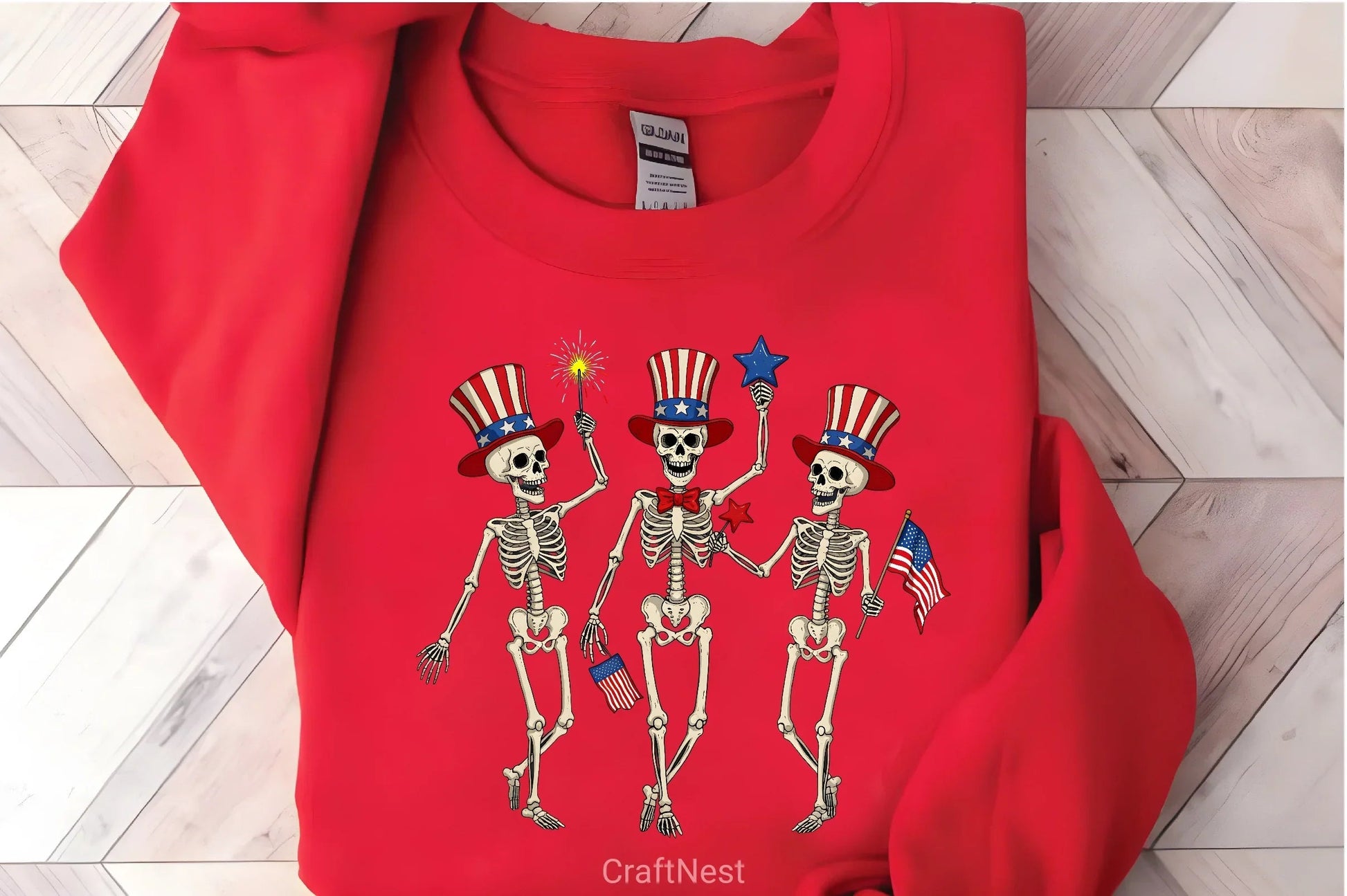 Dancing Skeleton Shirt 4th of July Clipart Bundle - CraftNest - Digital Crafting and Art