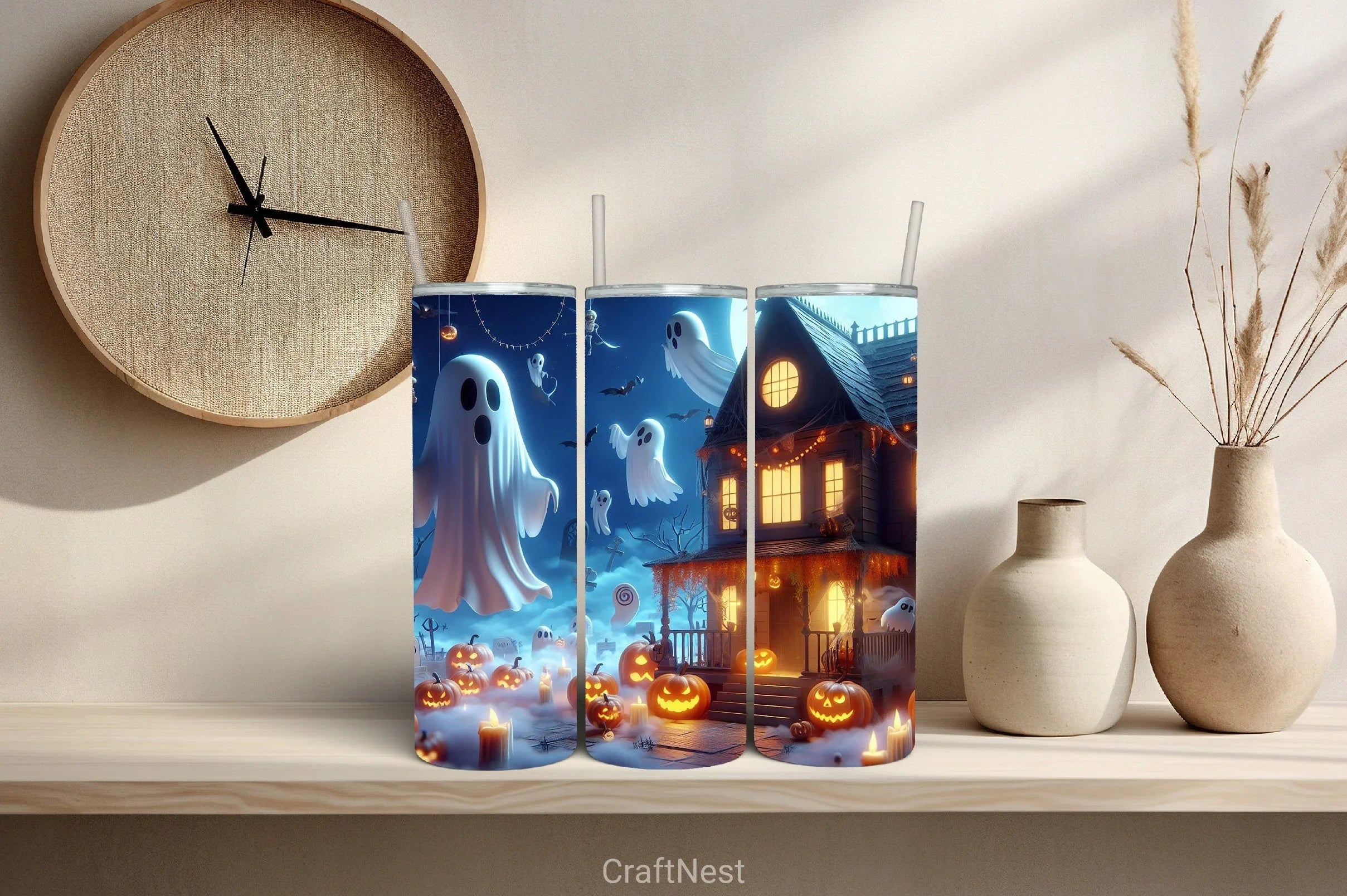 Halloween Tumbler Wrap Bundle 53 - CraftNest - Digital Crafting and Art