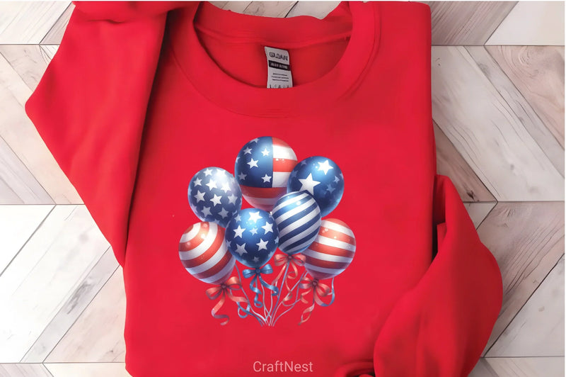 American 4th of July Balloons Clipart Bundle - CraftNest - Digital Crafting and Art