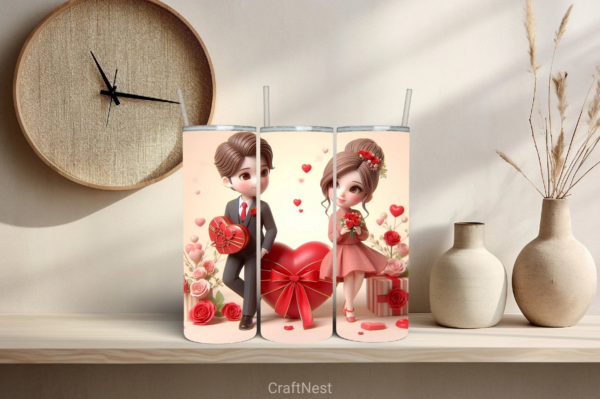 Valentine Tumbler Wrap Bundle 39 - CraftNest - Digital Crafting and Art