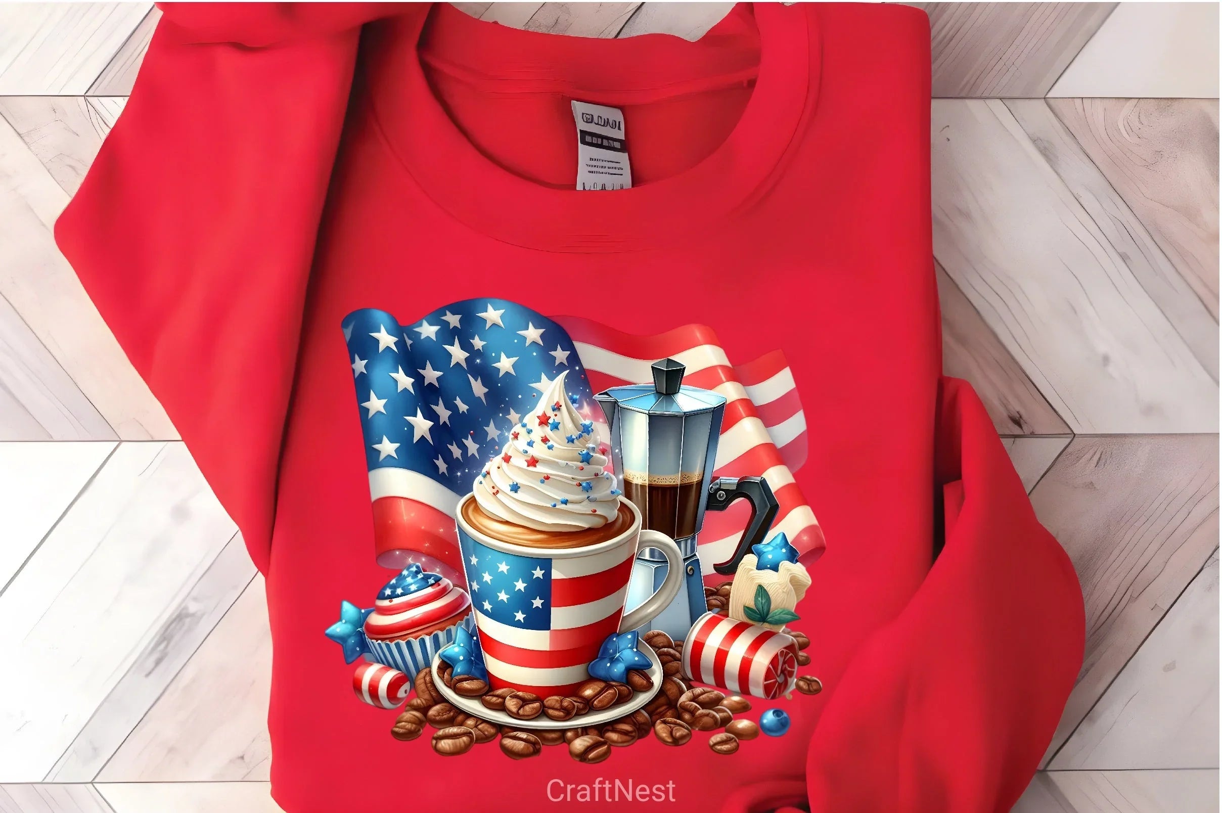 4th of July Coffee Clipart Bundle 1 - CraftNest - Digital Crafting and Art