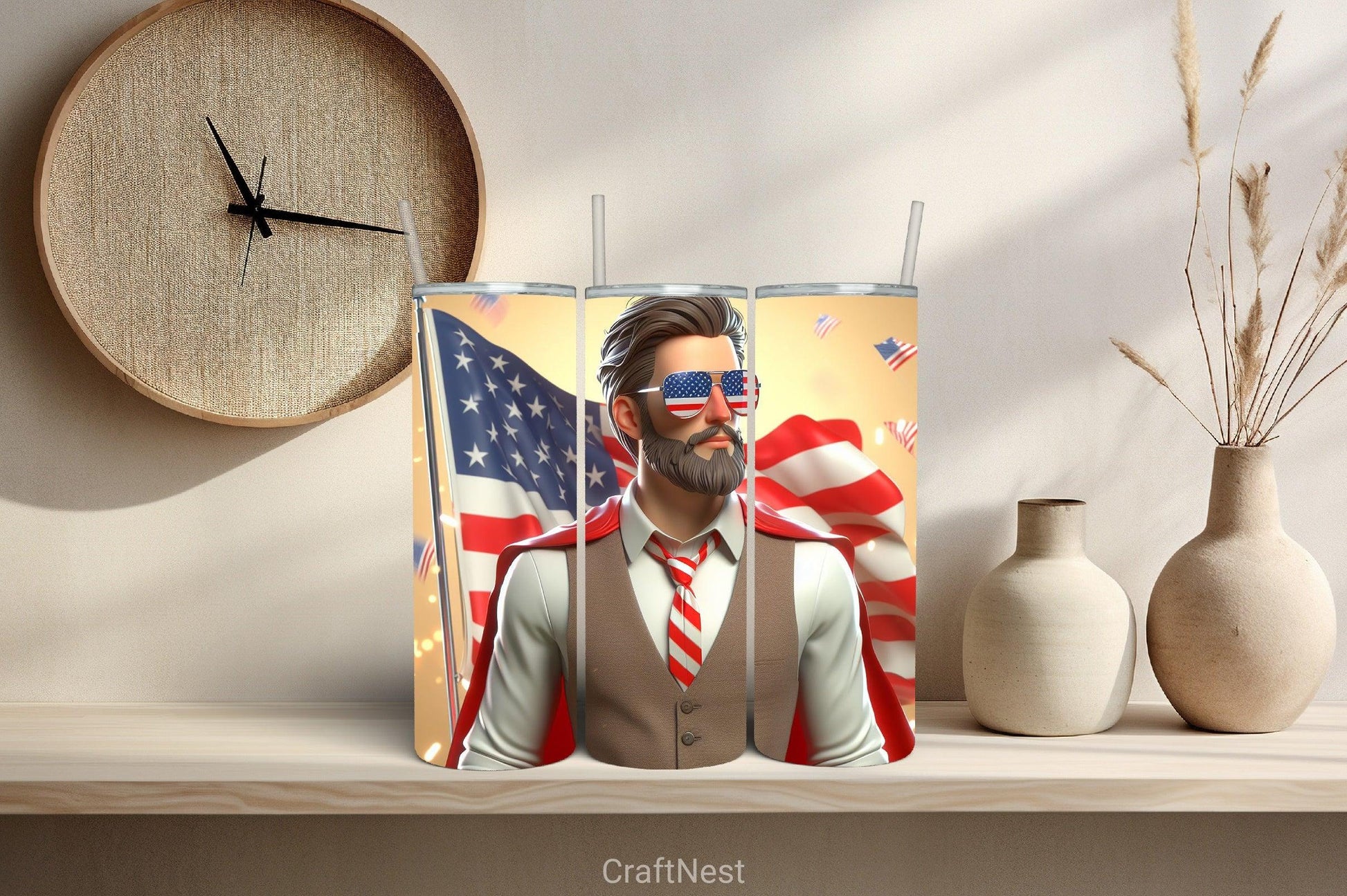 4th of July Tumbler Wrap Bundle 62 - CraftNest - Digital Crafting and Art