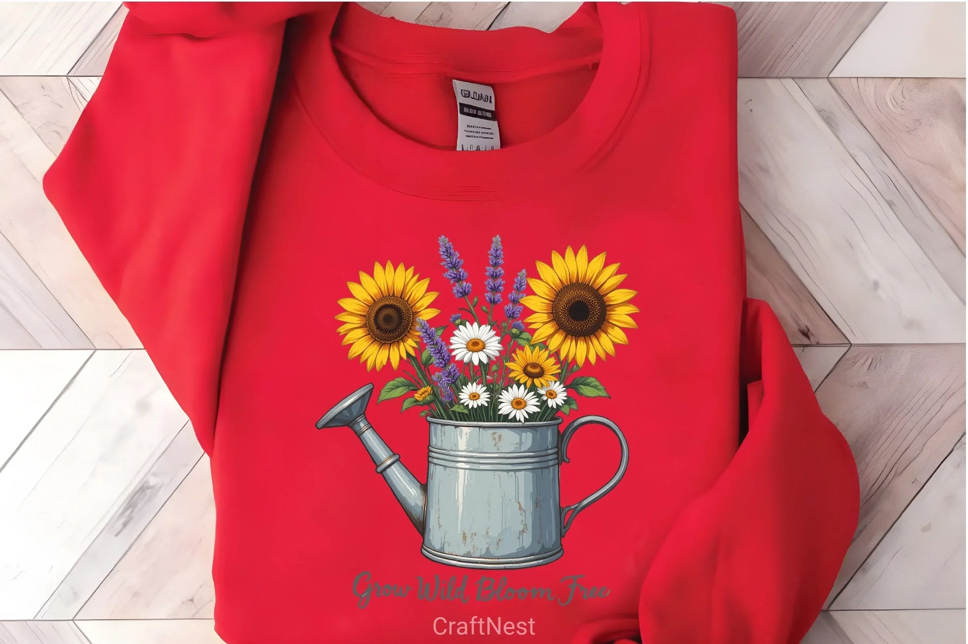 Rustic Watering Can Wildflowers Clipart Bundle - CraftNest - Digital Crafting and Art