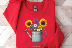 Rustic Watering Can Wildflowers Clipart Bundle - CraftNest - Digital Crafting and Art