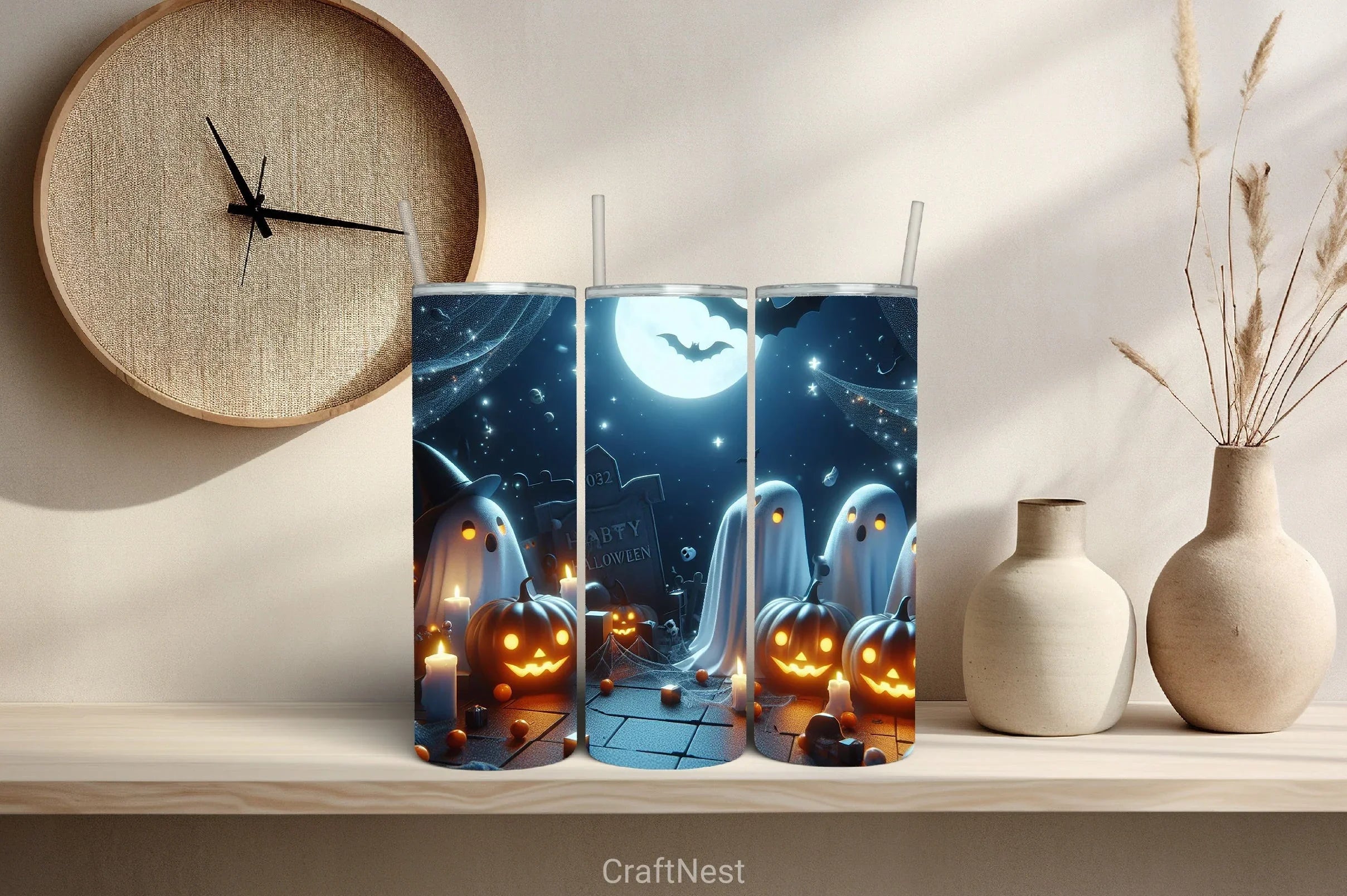 Halloween Tumbler Wrap Bundle 8 - CraftNest - Digital Crafting and Art