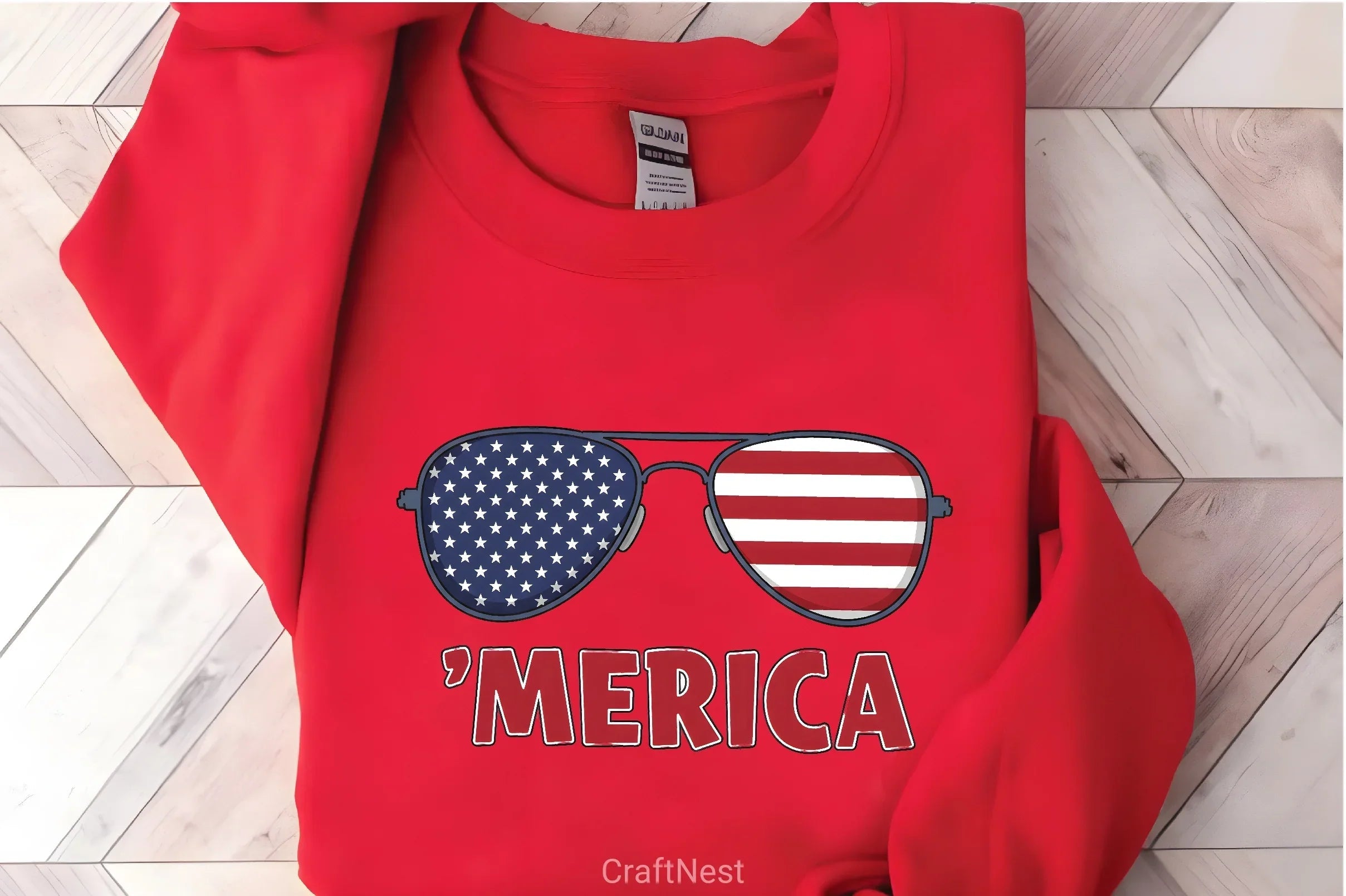 4th of July Merica Glasses Shirt Clipart Bundle - CraftNest - Digital Crafting and Art