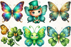 St. Patrick's Day Butterfly Clipart Bundle - CraftNest - Digital Crafting and Art
