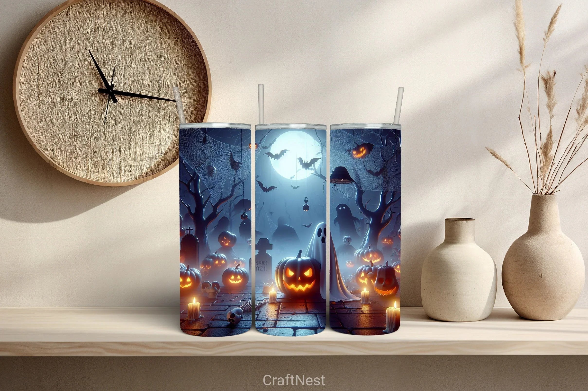 Halloween Tumbler Wraps Bundle 1 - CraftNest - Digital Crafting and Art
