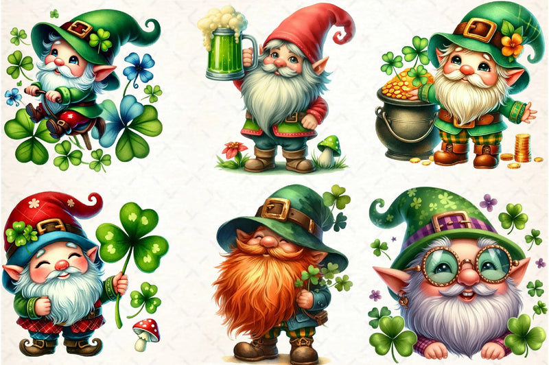 St. Patrick's Day Gnome Clipart Bundle - CraftNest - Digital Crafting and Art