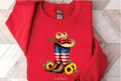 Patriotic Cowboy Boots & Hat Clipart Bundle - CraftNest - Digital Crafting and Art