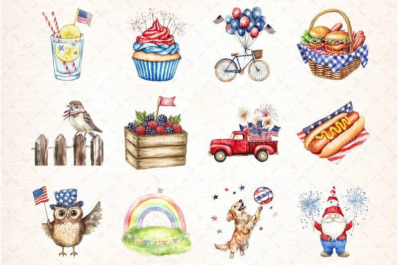 4th of July Clipart Bundle 21 - CraftNest - Digital Crafting and Art