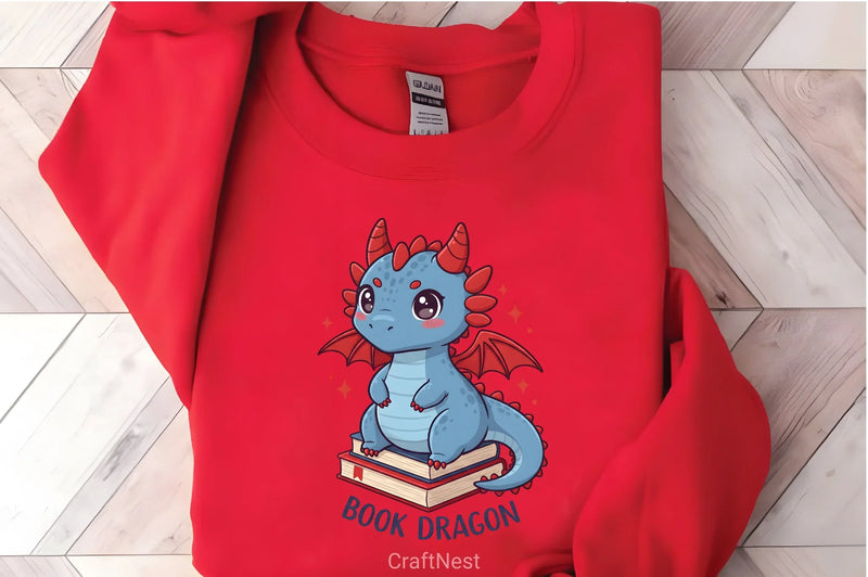 Funny Book Lover Dragon Clipart Bundle - CraftNest - Digital Crafting and Art