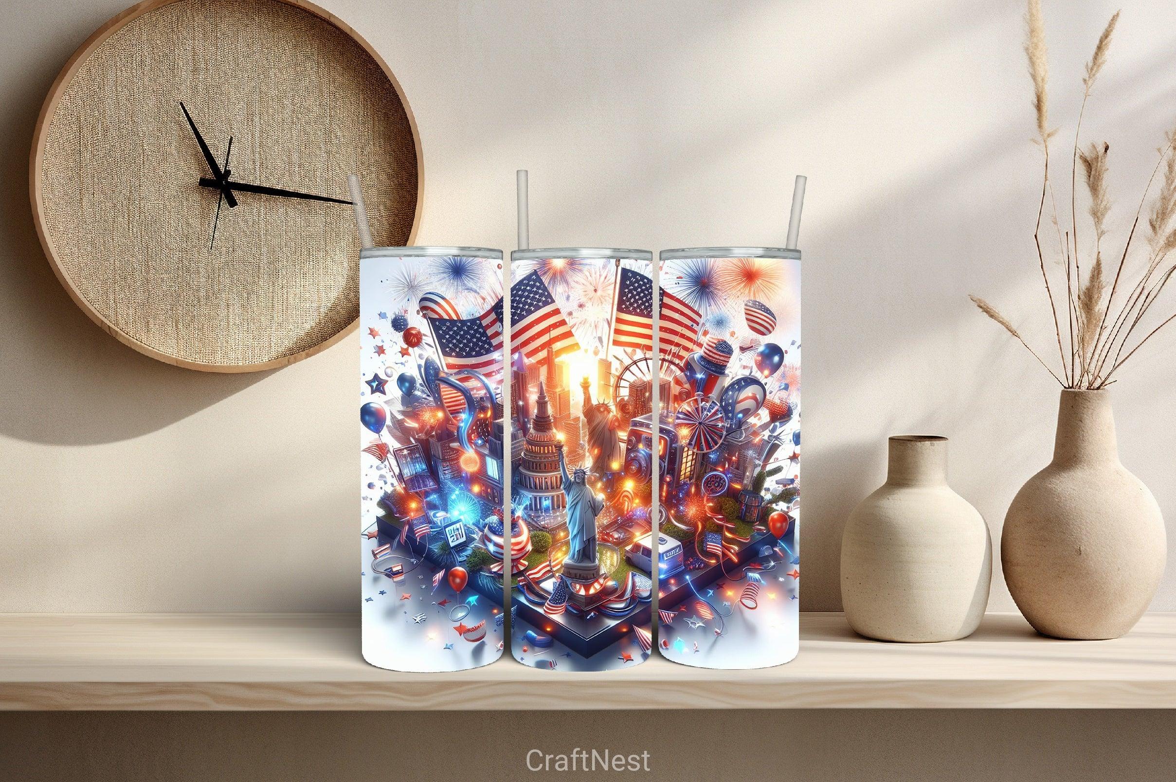 4th of July Tumbler Wrap Bundle 43 - CraftNest - Digital Crafting and Art