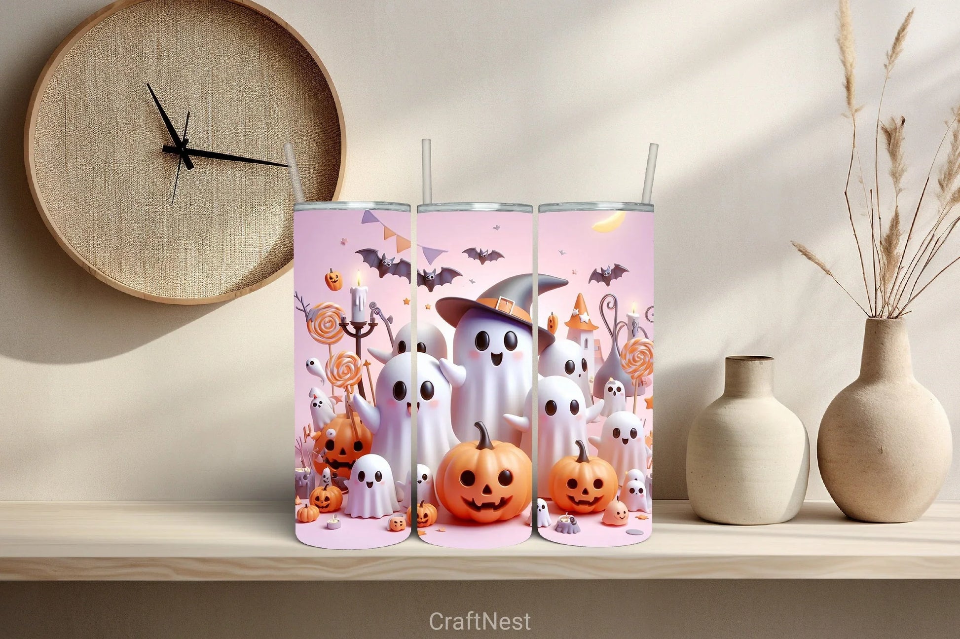 Halloween Tumbler Wrap Bundle 62 - CraftNest - Digital Crafting and Art