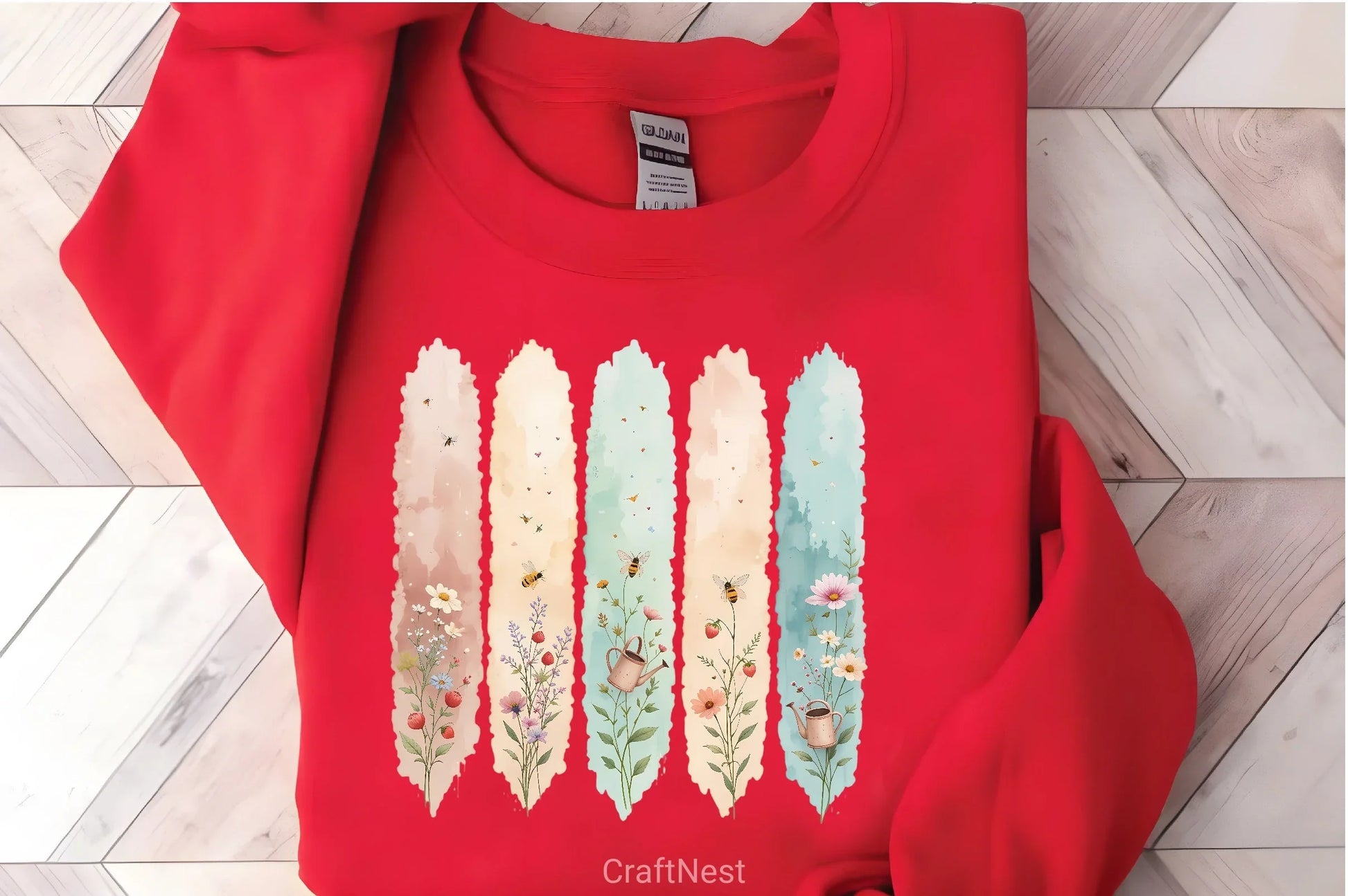 Seamless Pastel Garden Digital Paper - CraftNest - Digital Crafting and Art