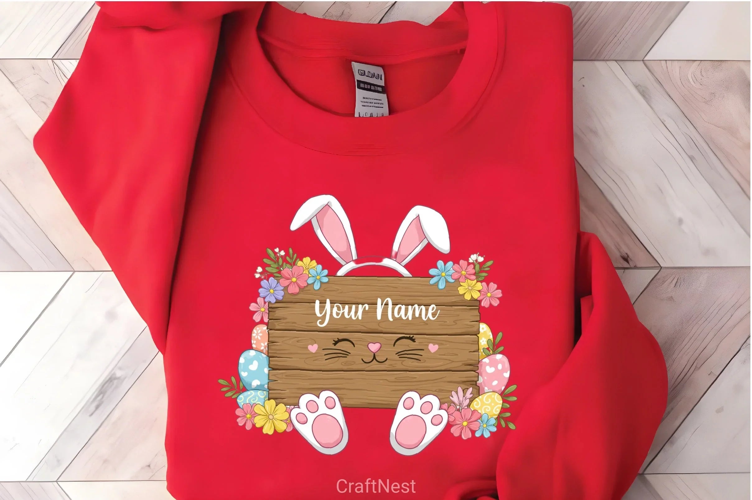 Easter Bunny Name Frame Clipart Bundle - CraftNest - Digital Crafting and Art