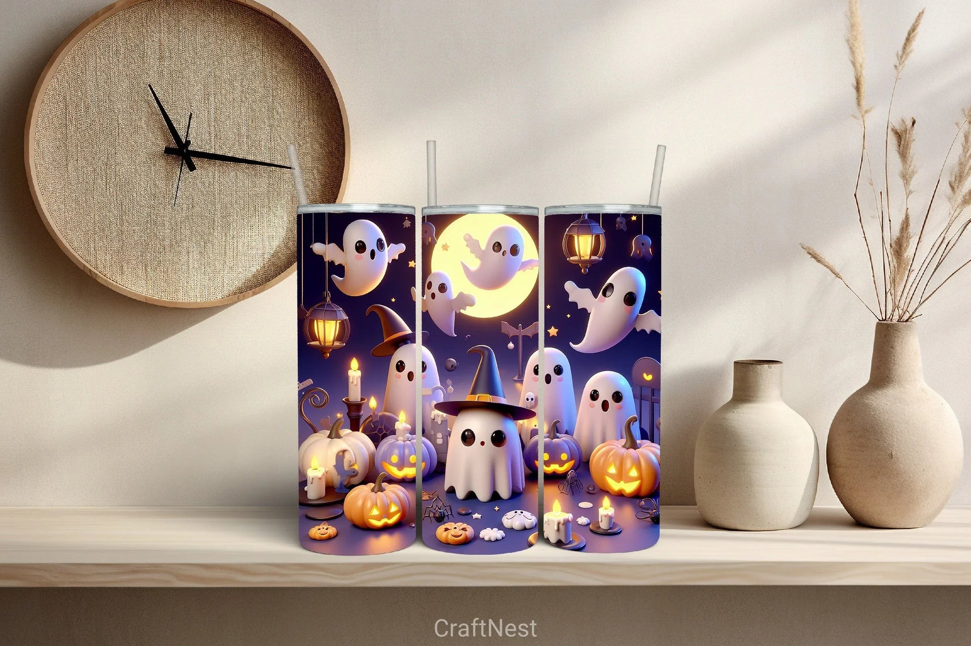 Halloween Tumbler Wrap Bundle 7 - CraftNest - Digital Crafting and Art