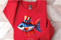 Patriotic Fish Clipart Bundle - CraftNest - Digital Crafting and Art