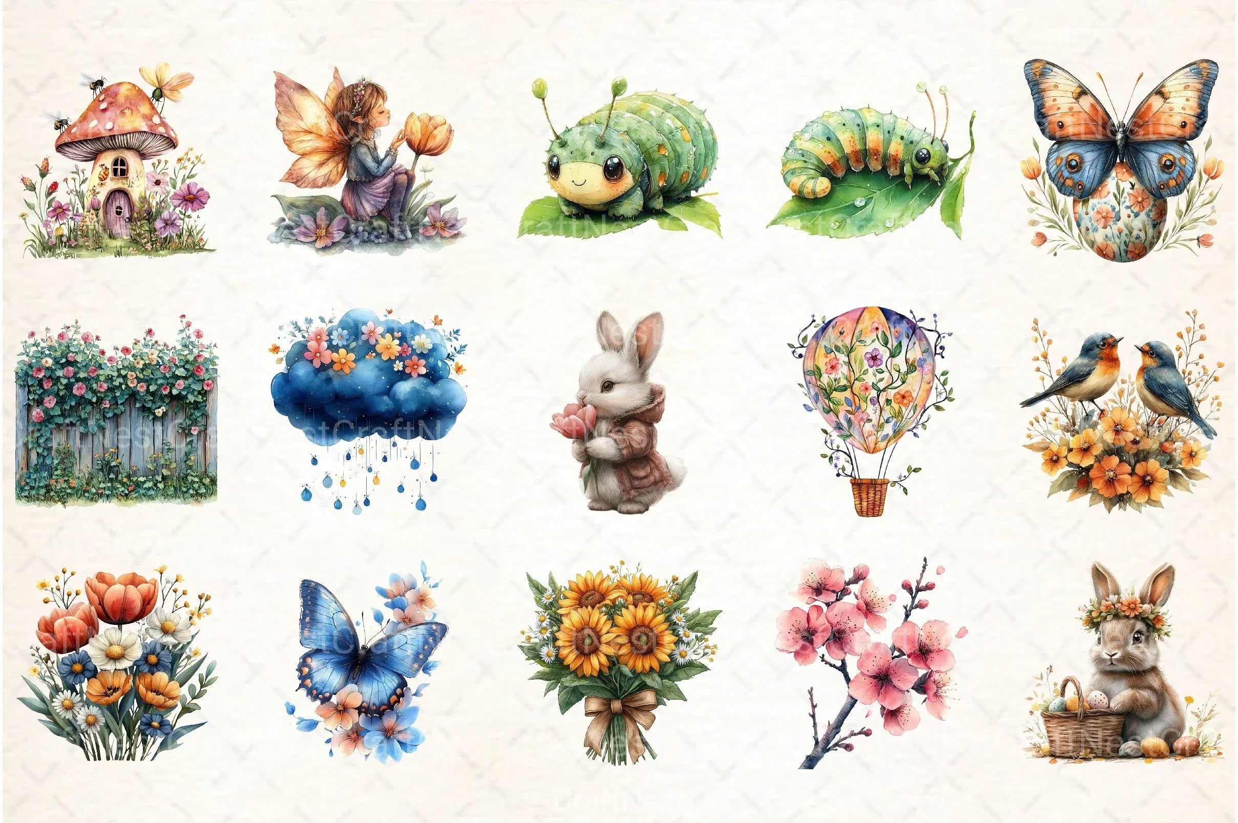Spring Clipart Bundle - CraftNest - Digital Crafting and Art