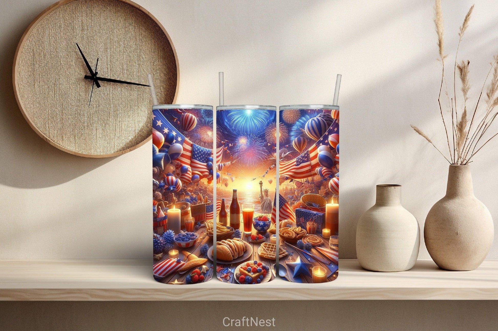4th of July Tumbler Wrap Bundle 116 - CraftNest - Digital Crafting and Art