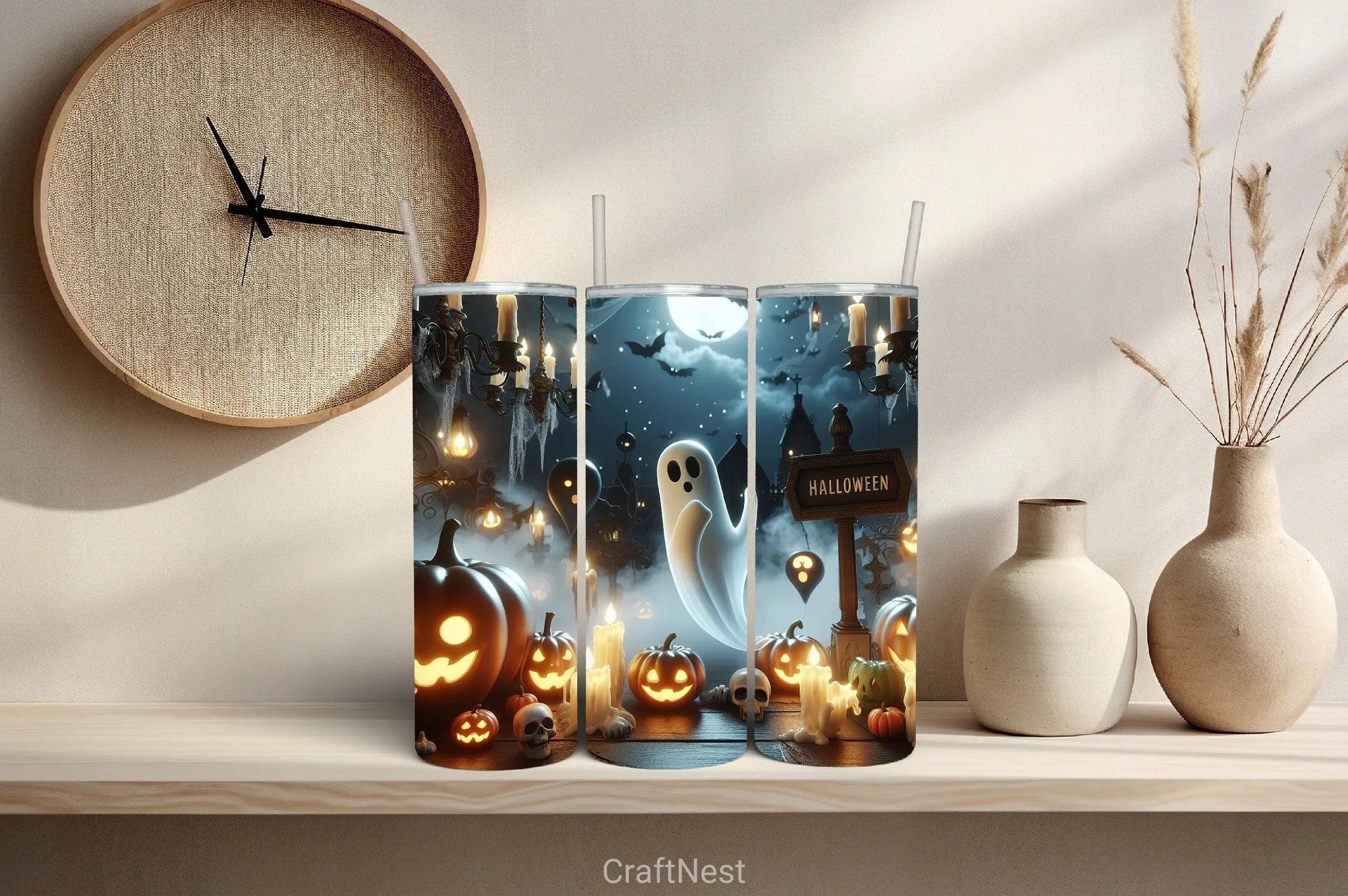 Halloween Tumbler Wrap Bundle 23 - CraftNest - Digital Crafting and Art
