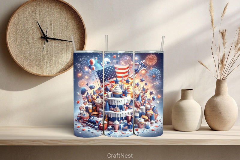 4th of July Tumbler Wrap Bundle 111 - CraftNest - Digital Crafting and Art