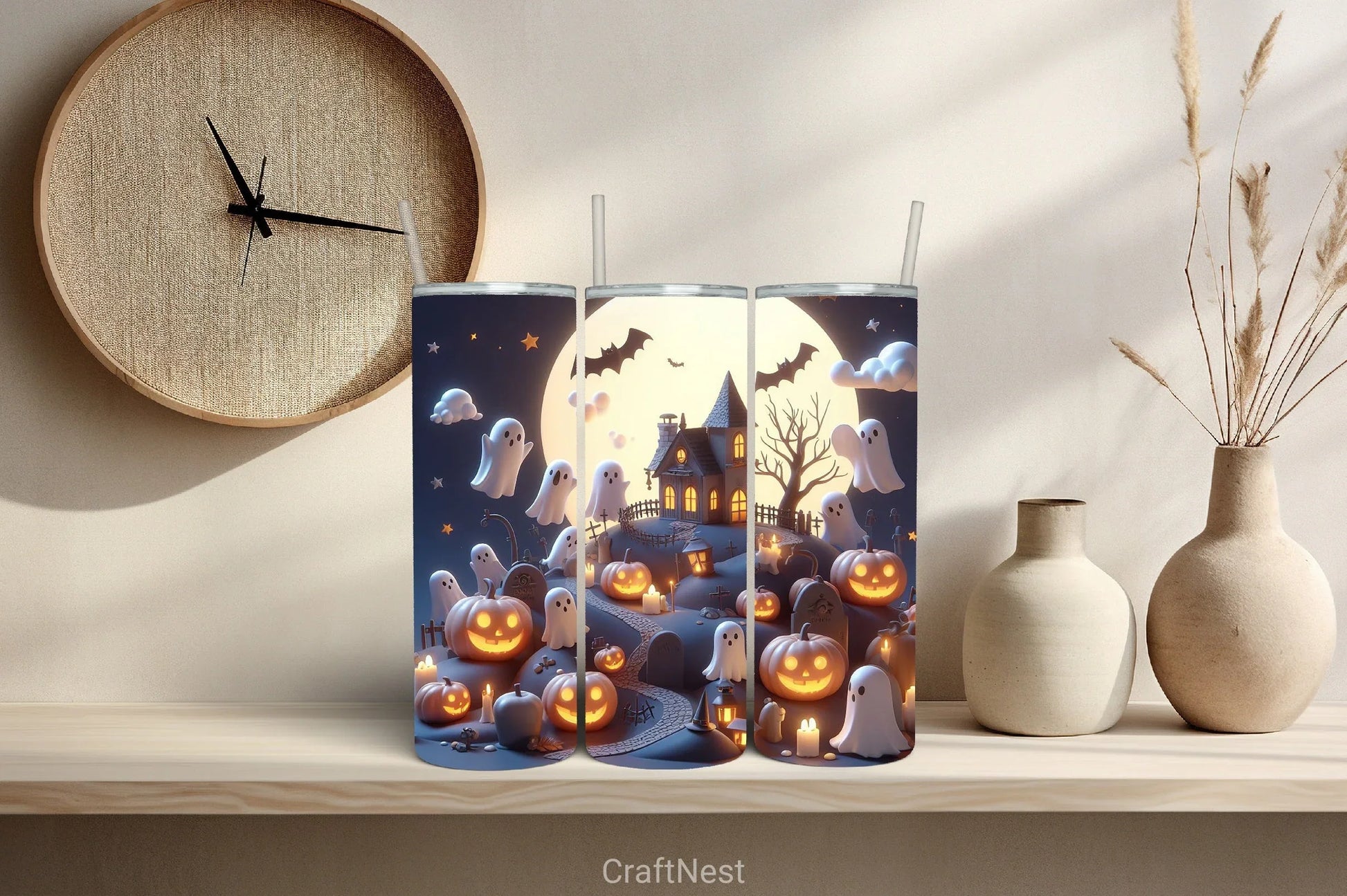 Halloween Tumbler Wrap Bundle 26 - CraftNest - Digital Crafting and Art