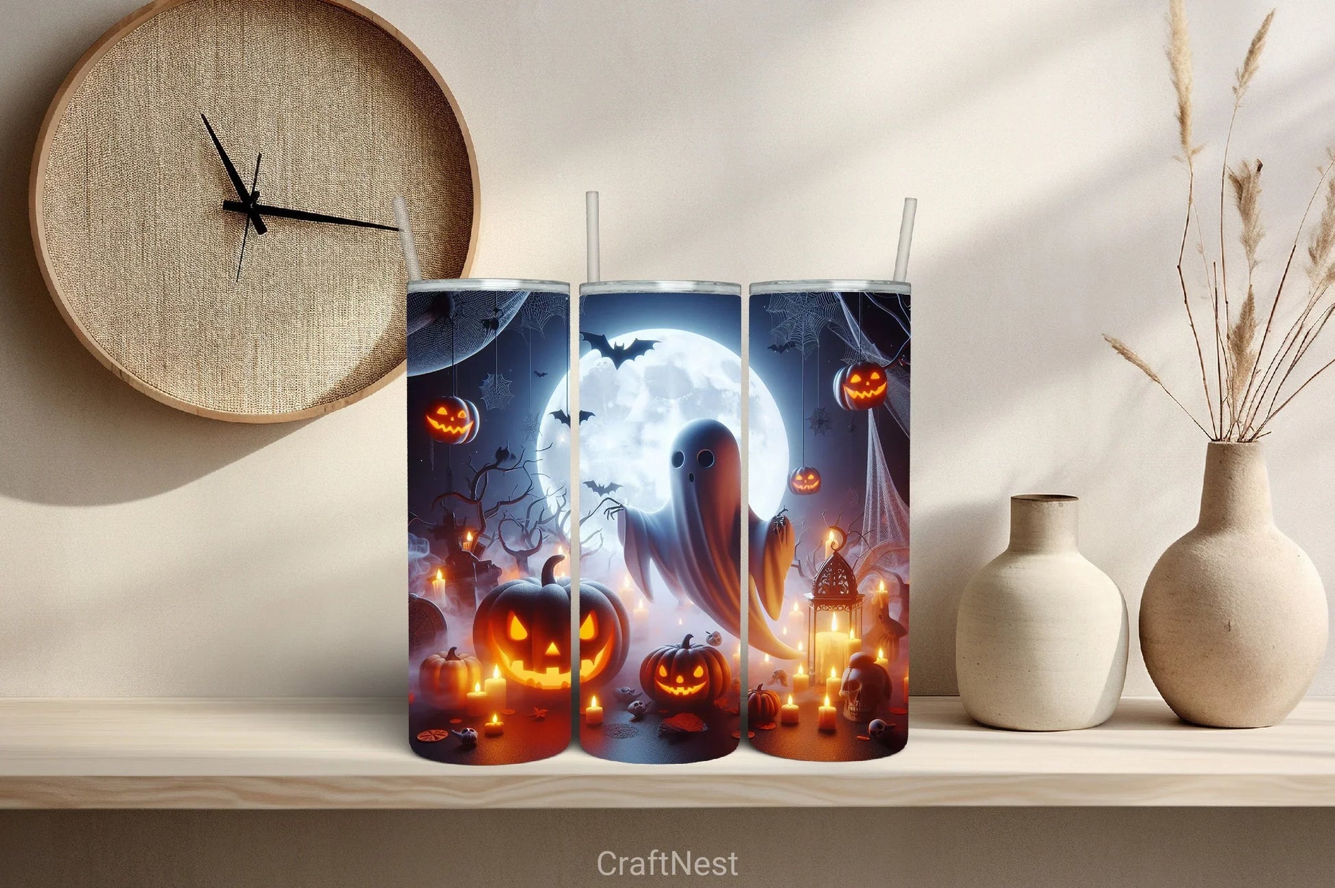 Halloween Tumbler Wrap Bundle 24 - CraftNest - Digital Crafting and Art