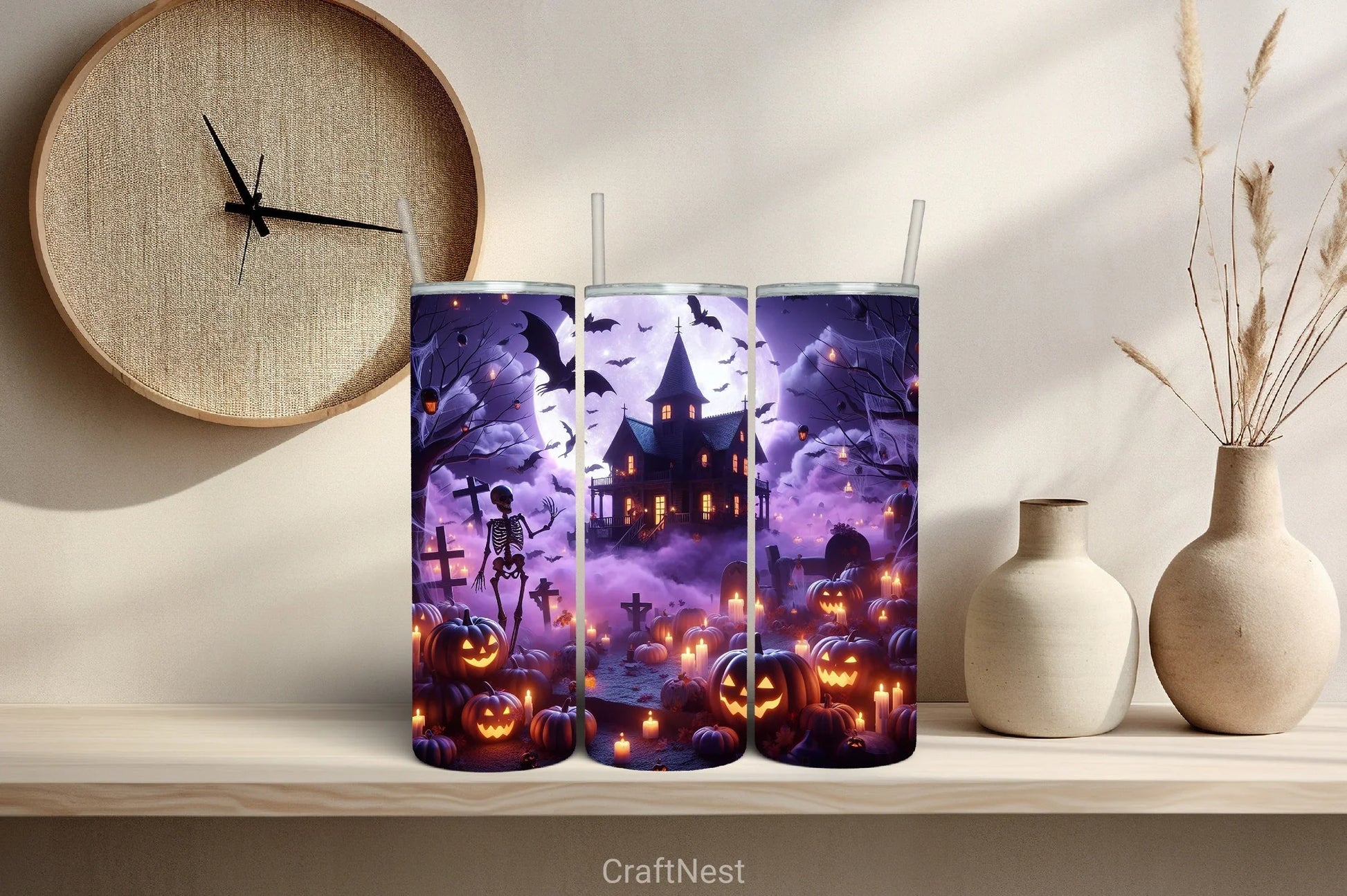 Halloween Tumbler Wrap Bundle 18 - CraftNest - Digital Crafting and Art